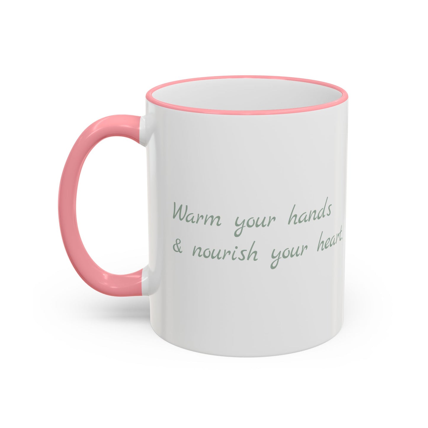 Kahwa Flowers logo Mug | Accent Rim & Handle Ceramic Mug