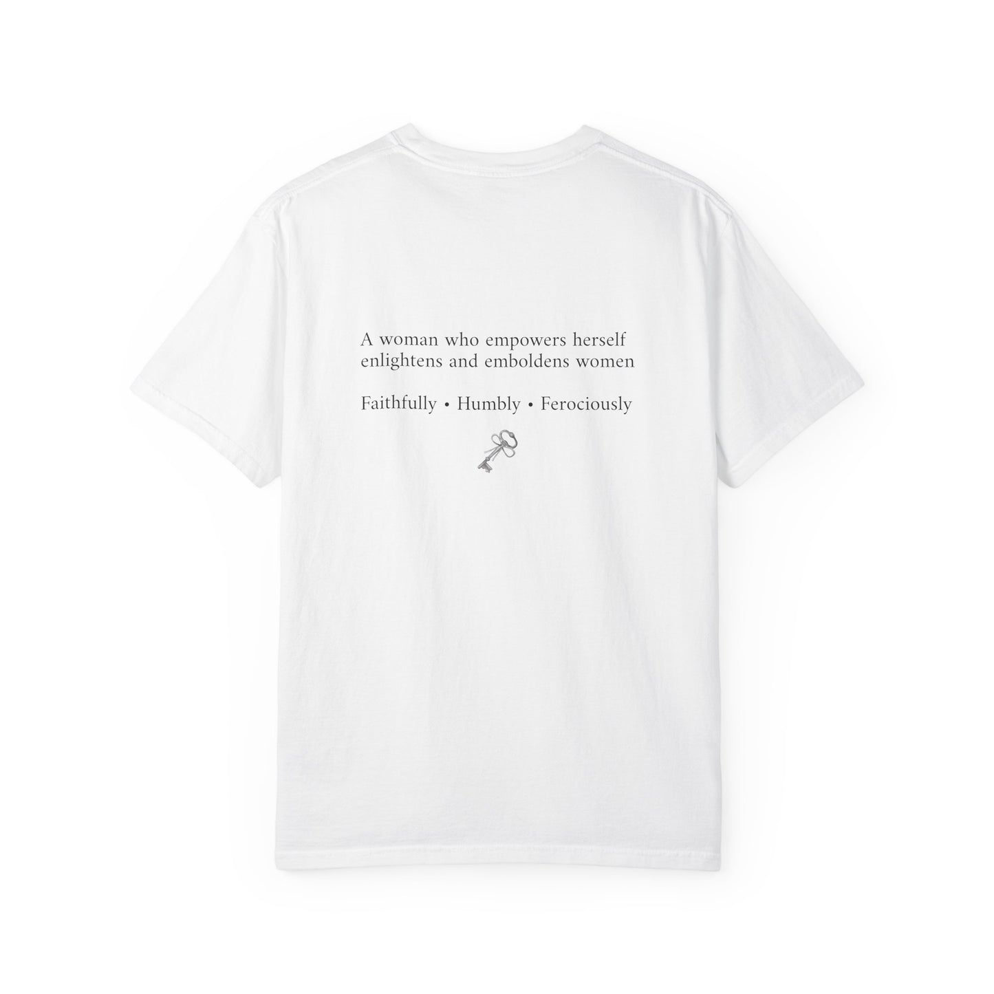 T-Shirt — "A Woman Who Empowers" Inspirational Graphic Tee